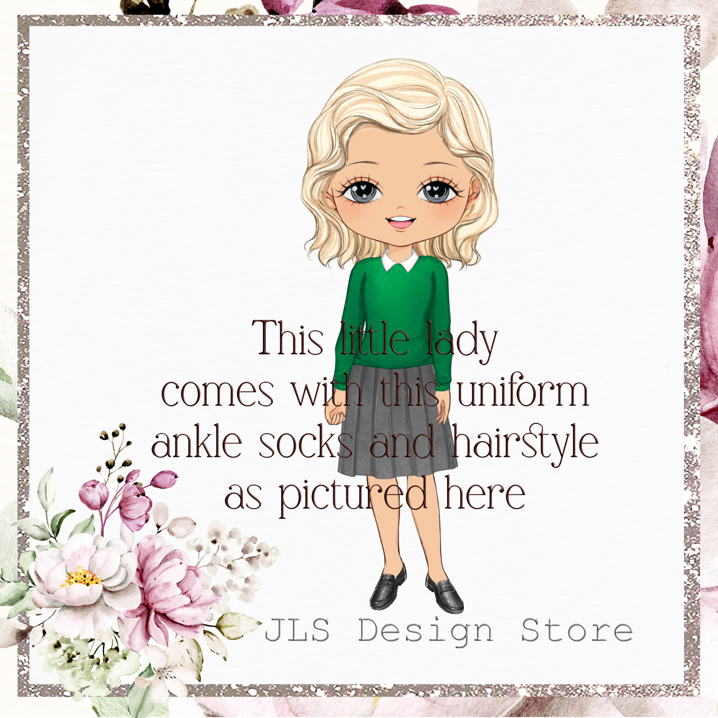 JLS GIRL 3 School Girl Green Uniform