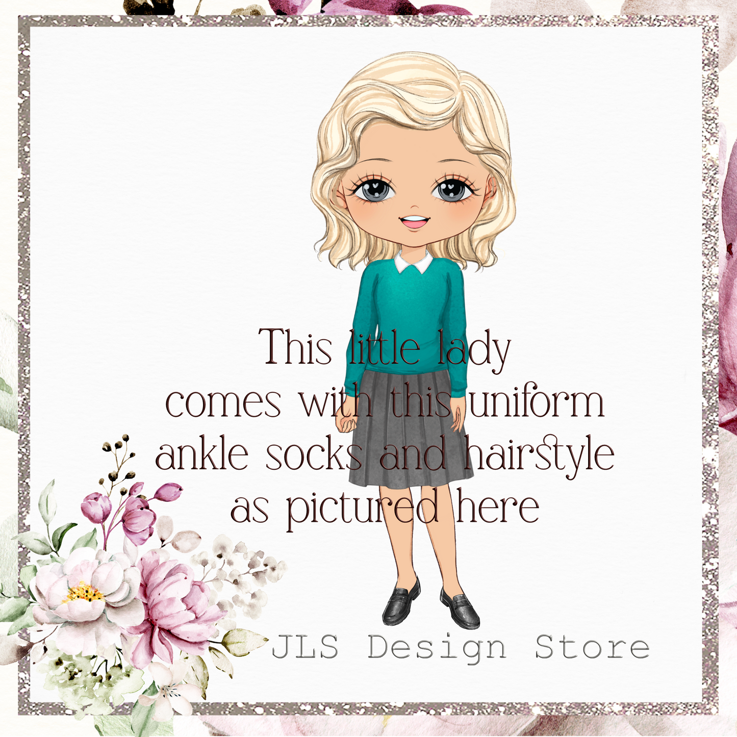 JLS GIRL 3 School Girl Teal Uniform