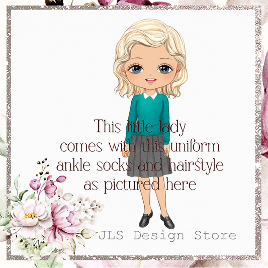 JLS GIRL 3 School Girl Teal Uniform