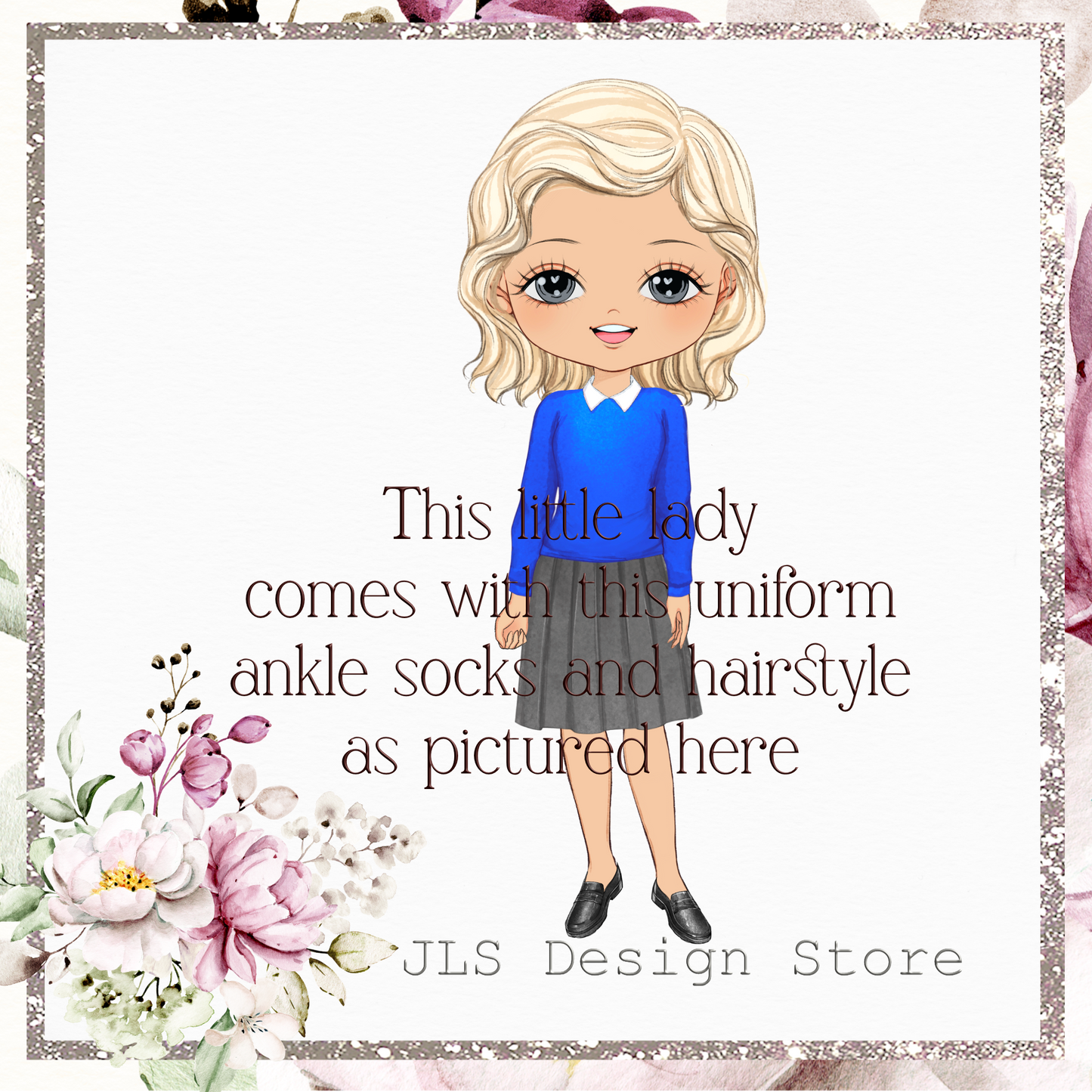 JLS GIRL 3 School Girl Royal Blue Uniform