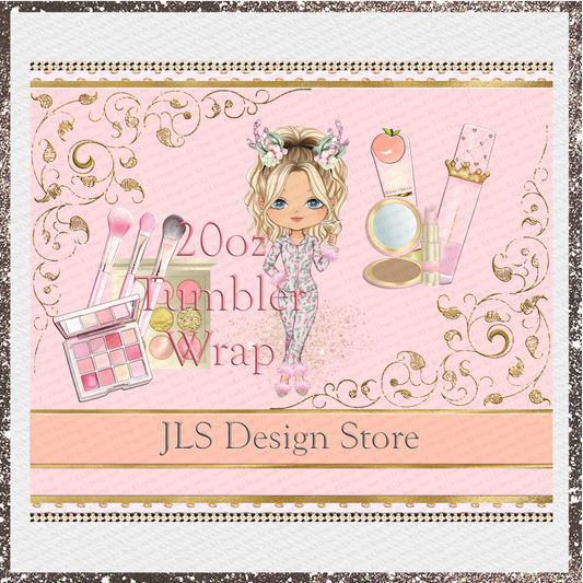 Snowberry Girl 20oz Tumbler Wrap Blonde