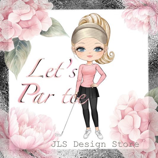 Lady Golfer Clipart Set