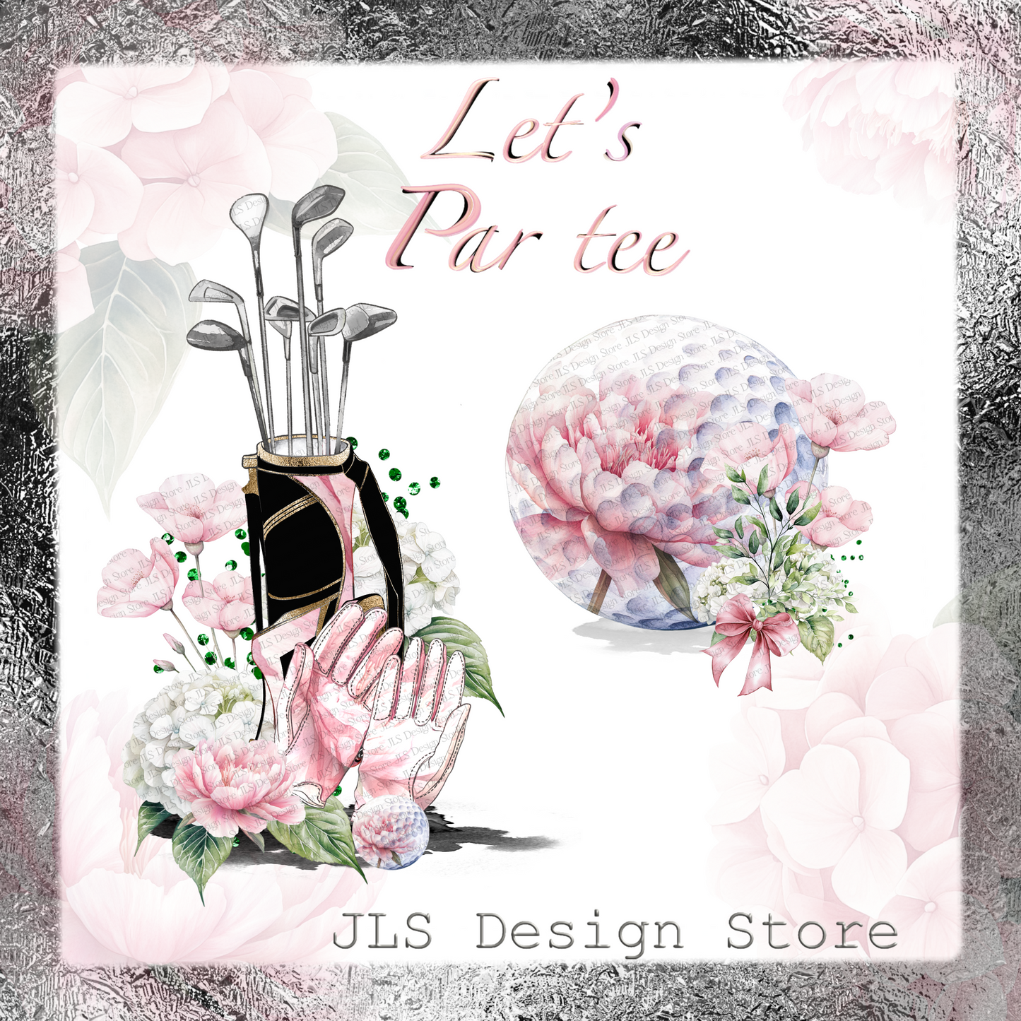 Lady Golfer Clipart Set