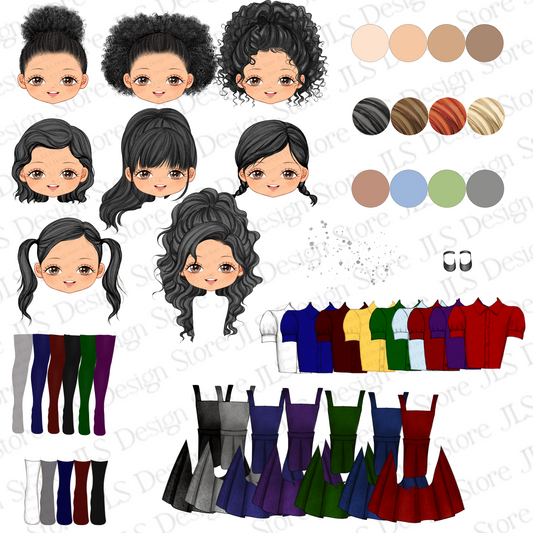 School girl gingham and pinafore dress