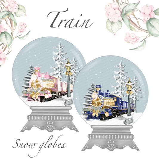 Train snow globes