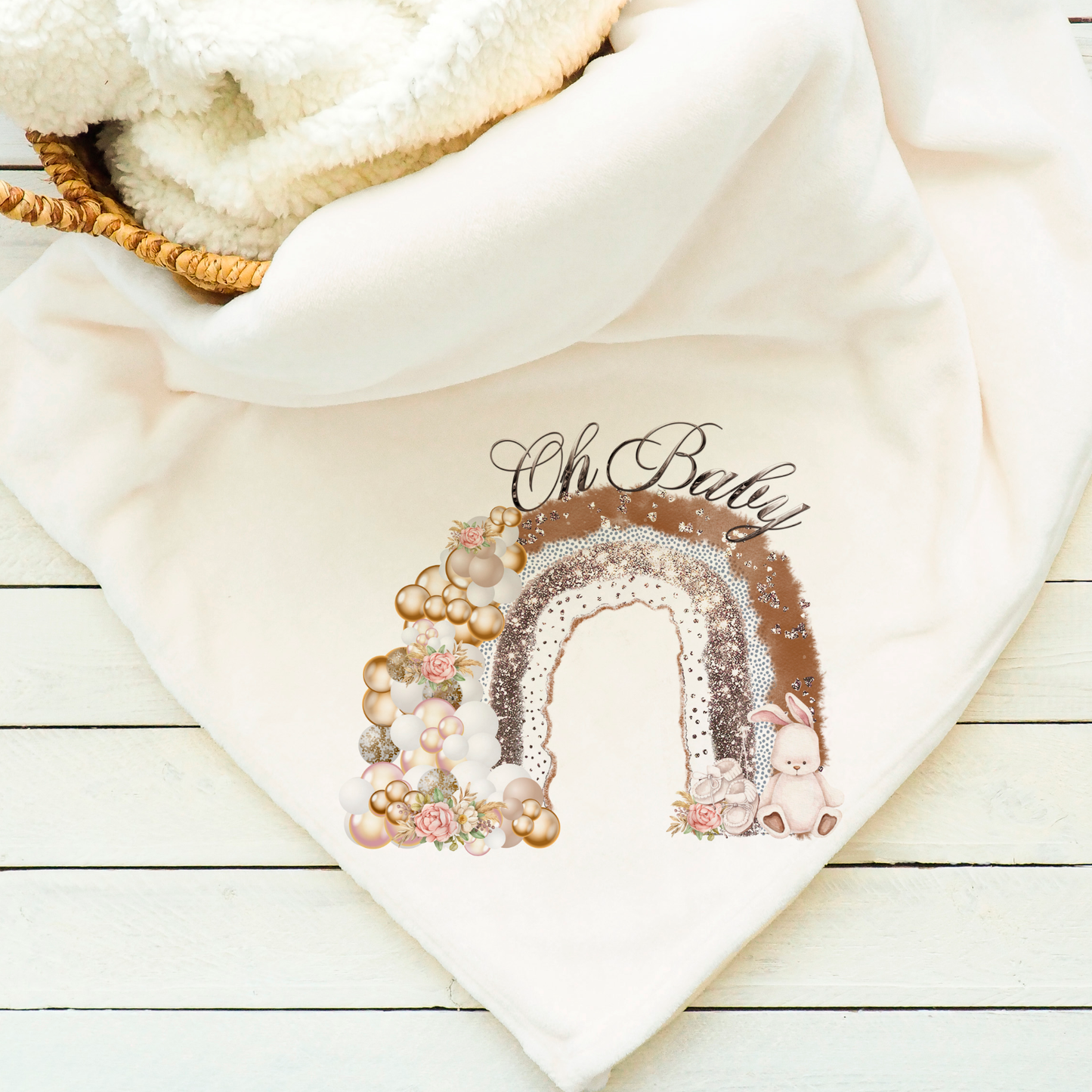 Baby Rainbow With Balloons