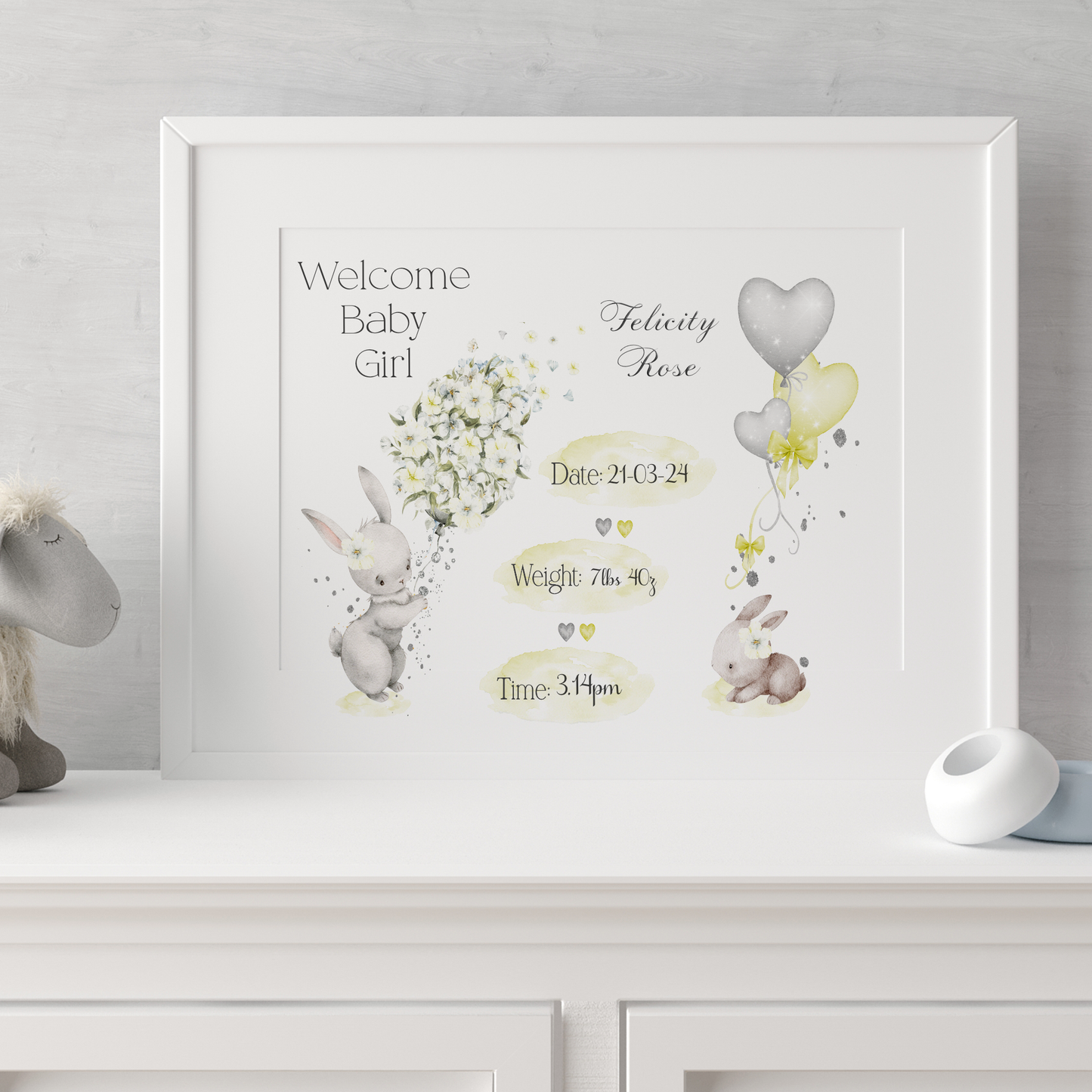 Bunny Baby Stat Yellow