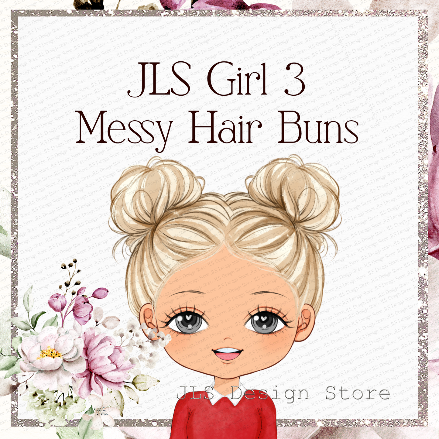 JLS GIRL 3 Messy Hair Buns