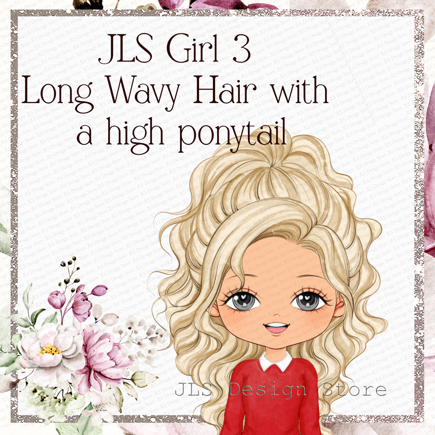 JLS GIRL 3 Long Wavy Hair with a high ponytail