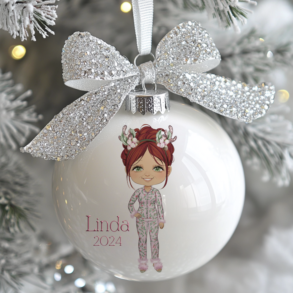 Snowberry Christmas Family Older Lady