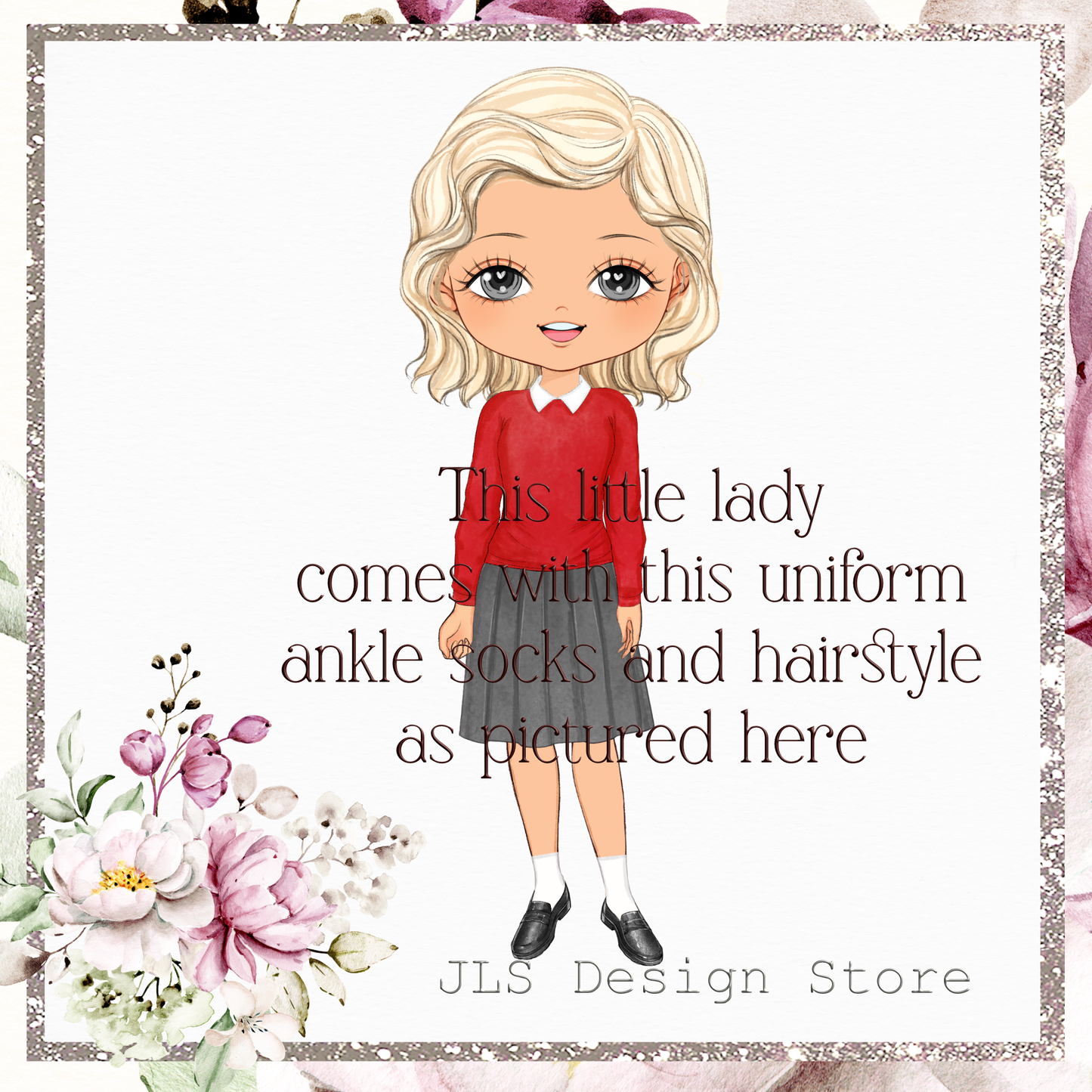 JLS GIRL 3 School Girl Red Uniform