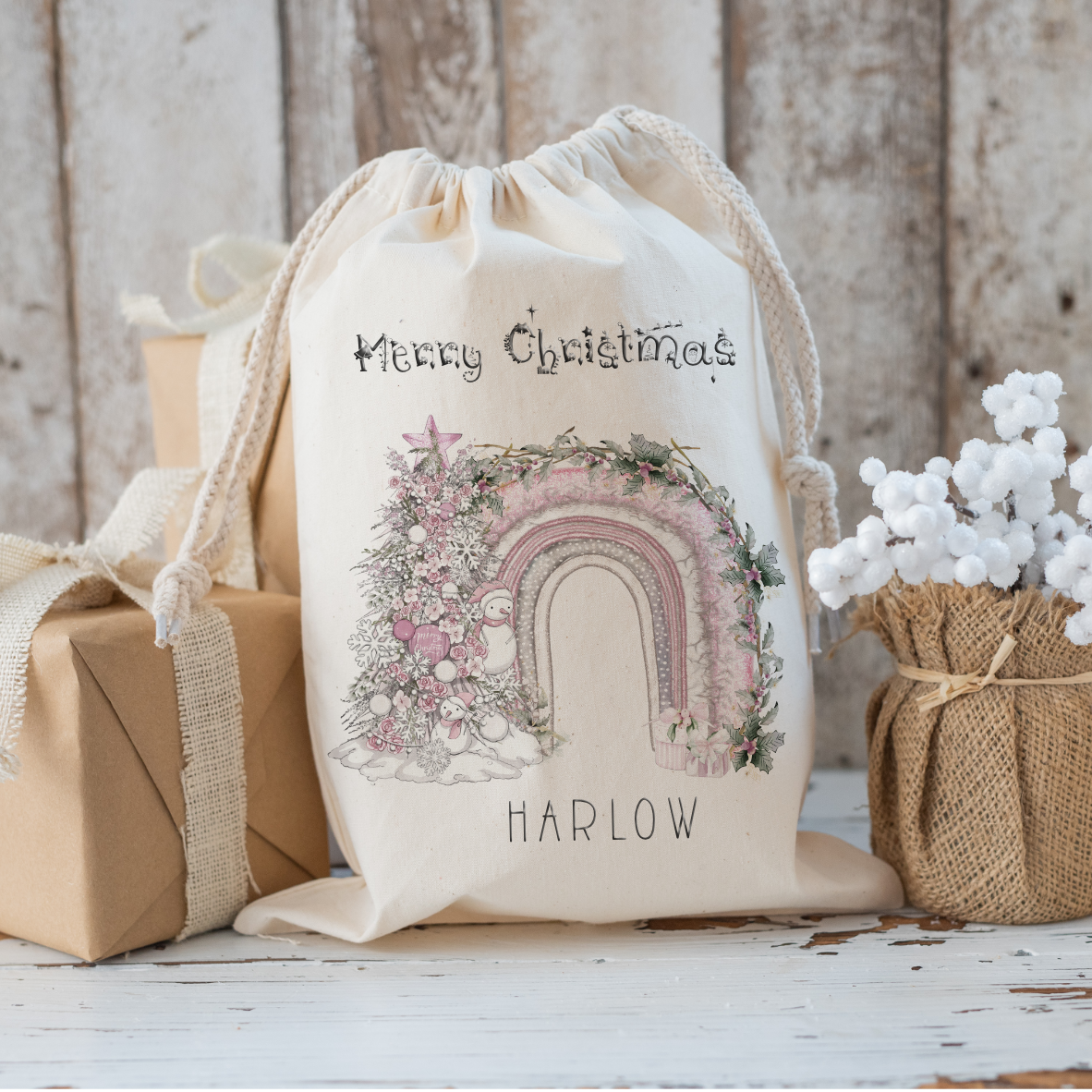 Snowberry Christmas Collection Rainbow and Christmas Tree