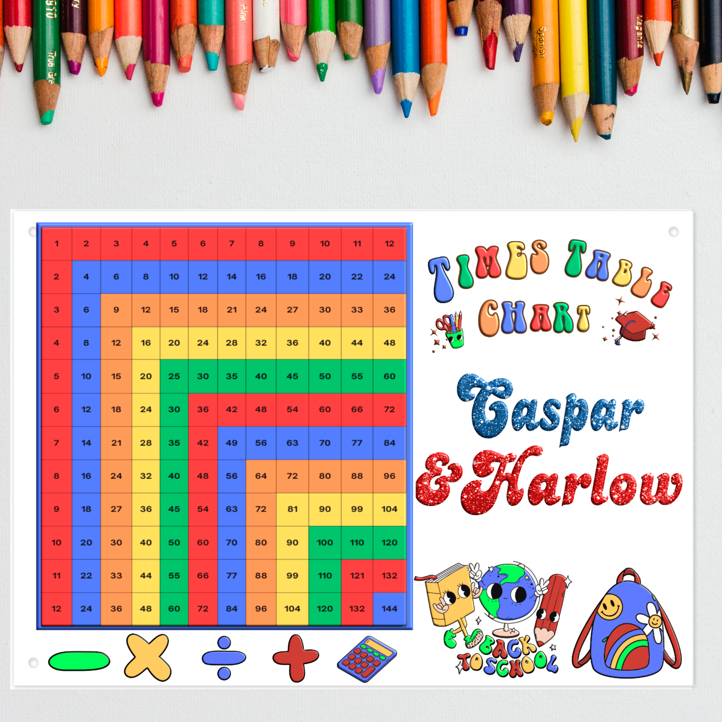 Times Table Charts