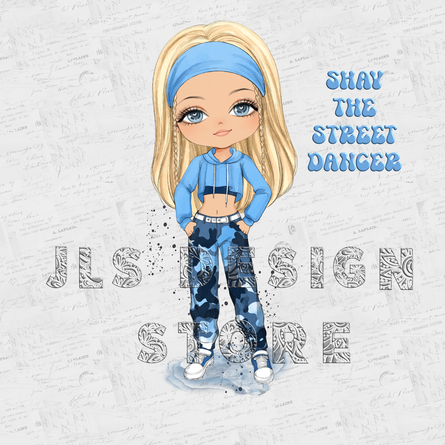 Shay the street dancer in blue