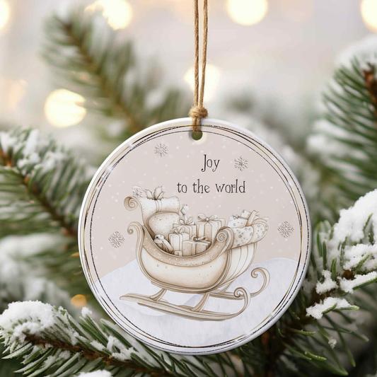 Christmas Sleigh and Mistletoe