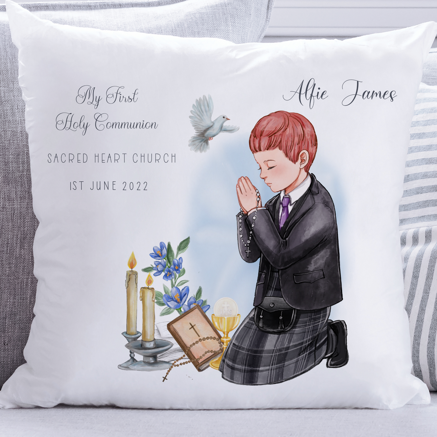 Holy Communion Boy In A Kilt