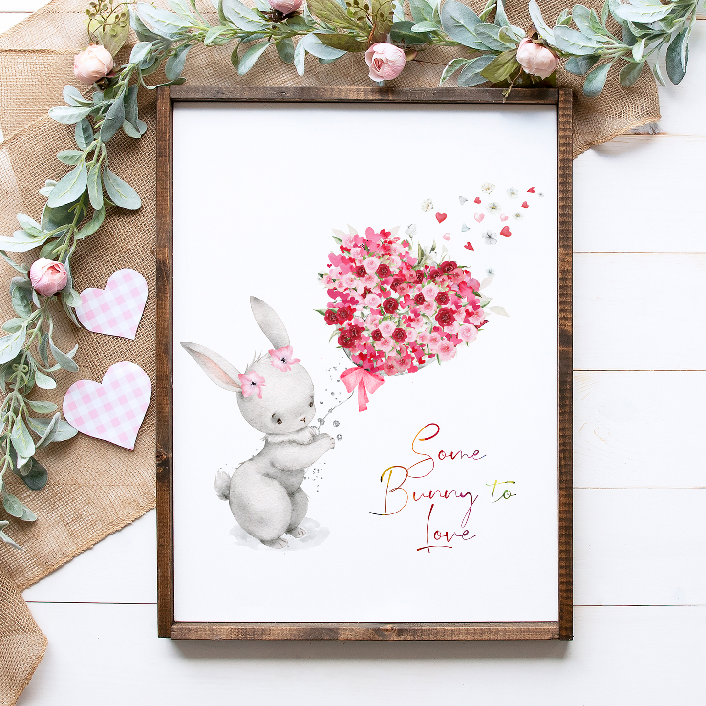 Bunny With Heart Balloon