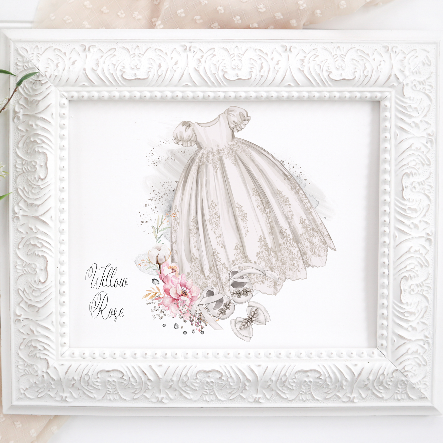 Christening Baby Girl Digital Design