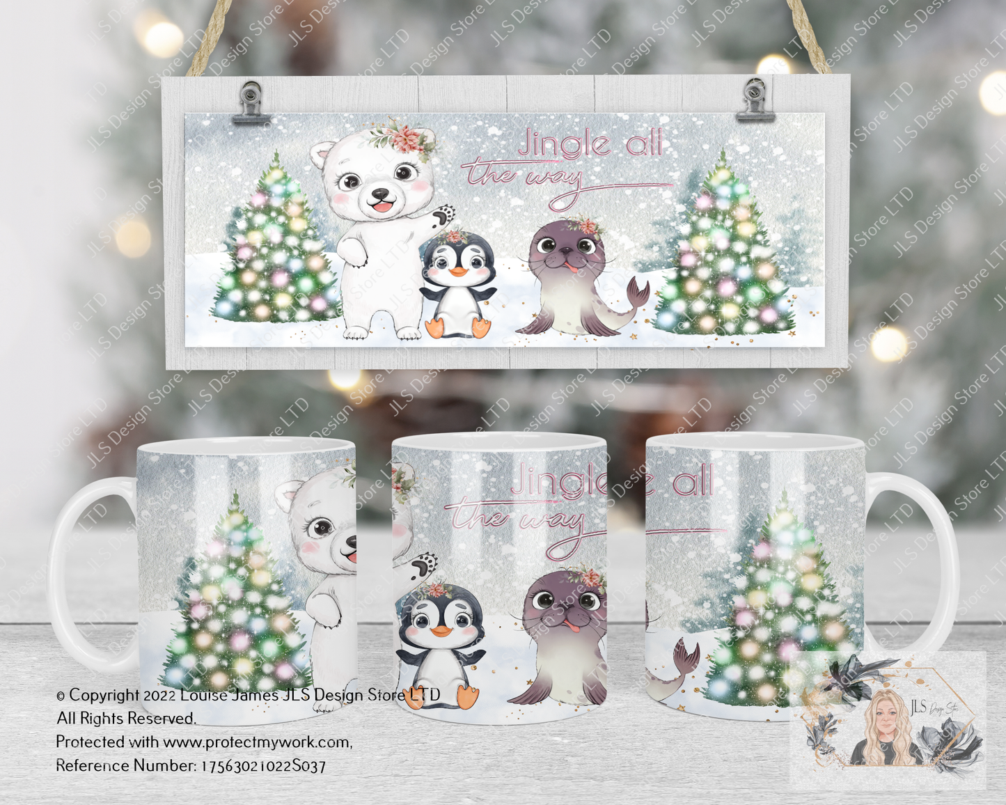 Christmas Mug Wrap Baby Animals