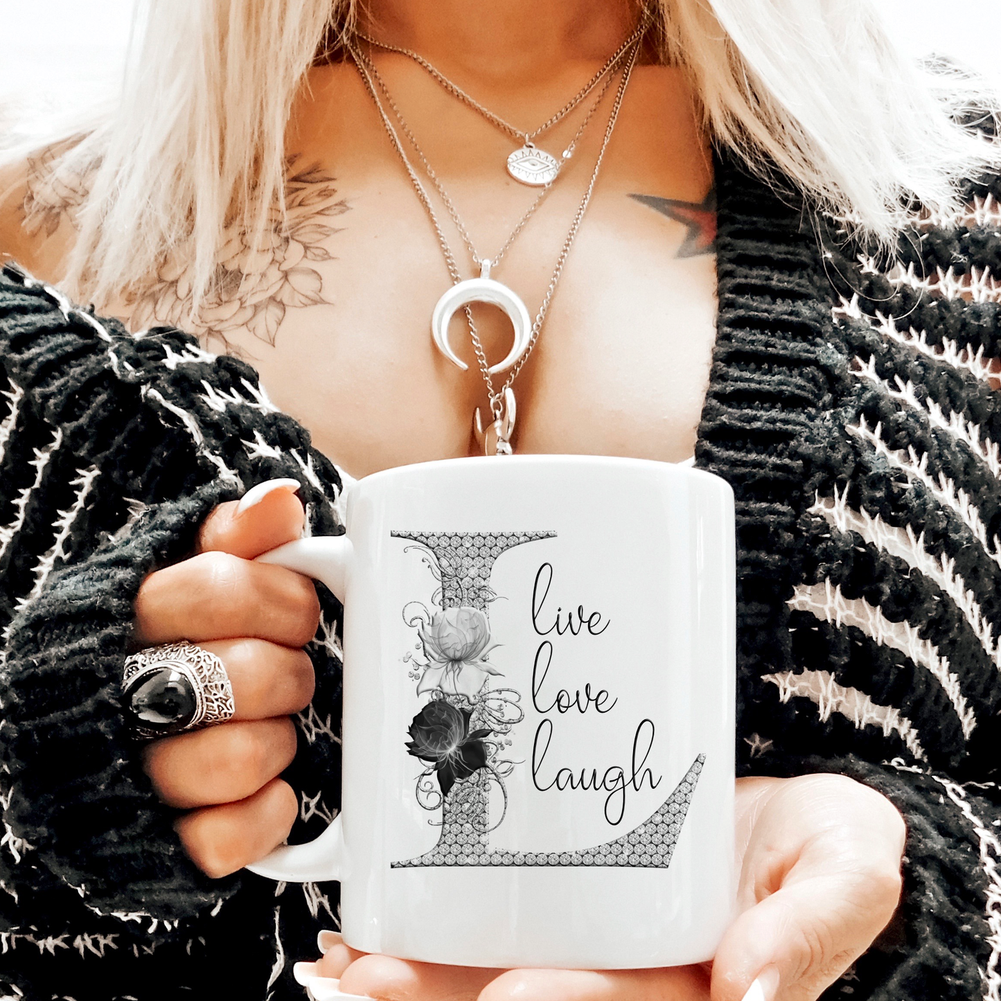 Diamond Alphabet & Numbers With Flowers