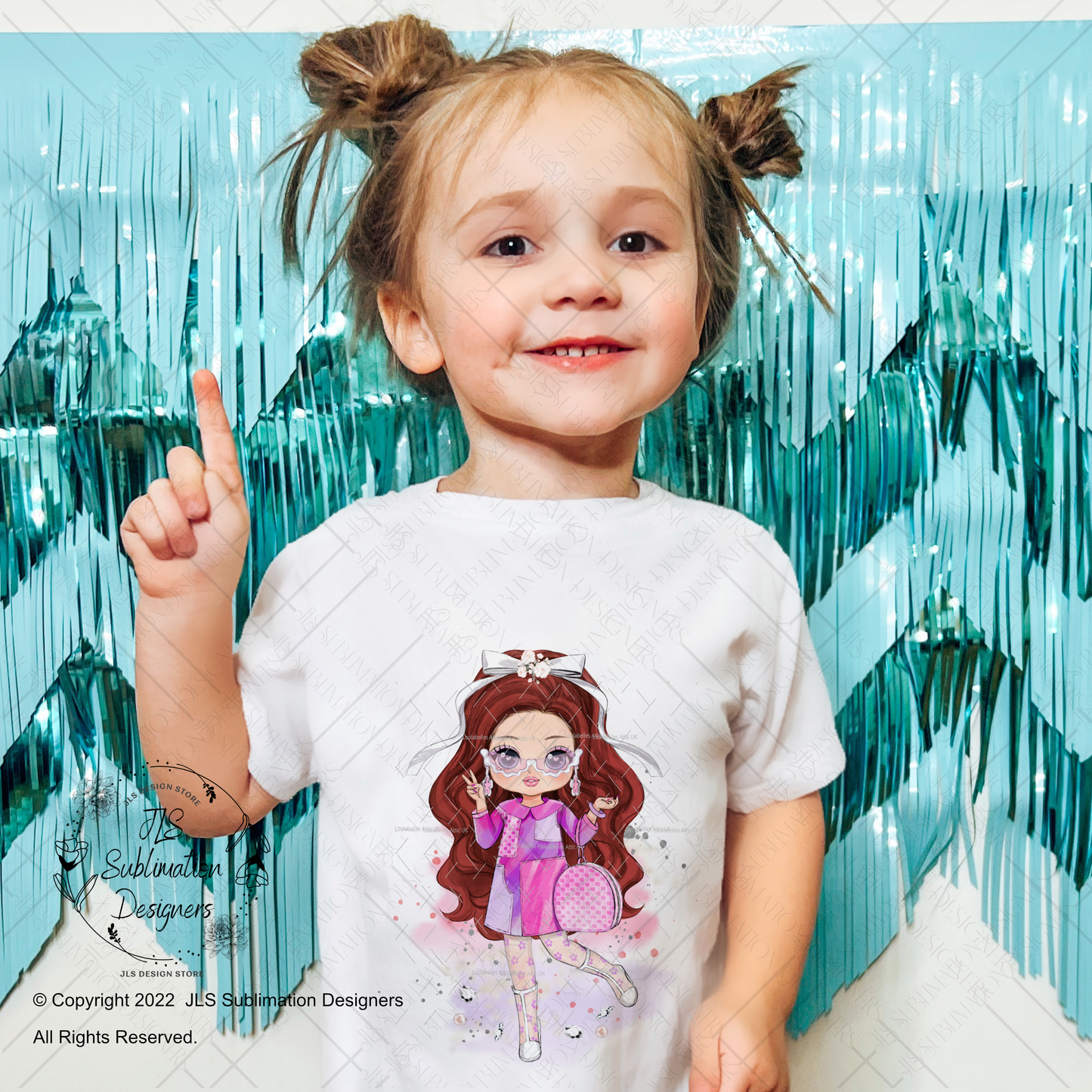 Little Miss Cute In Pink With Glasses