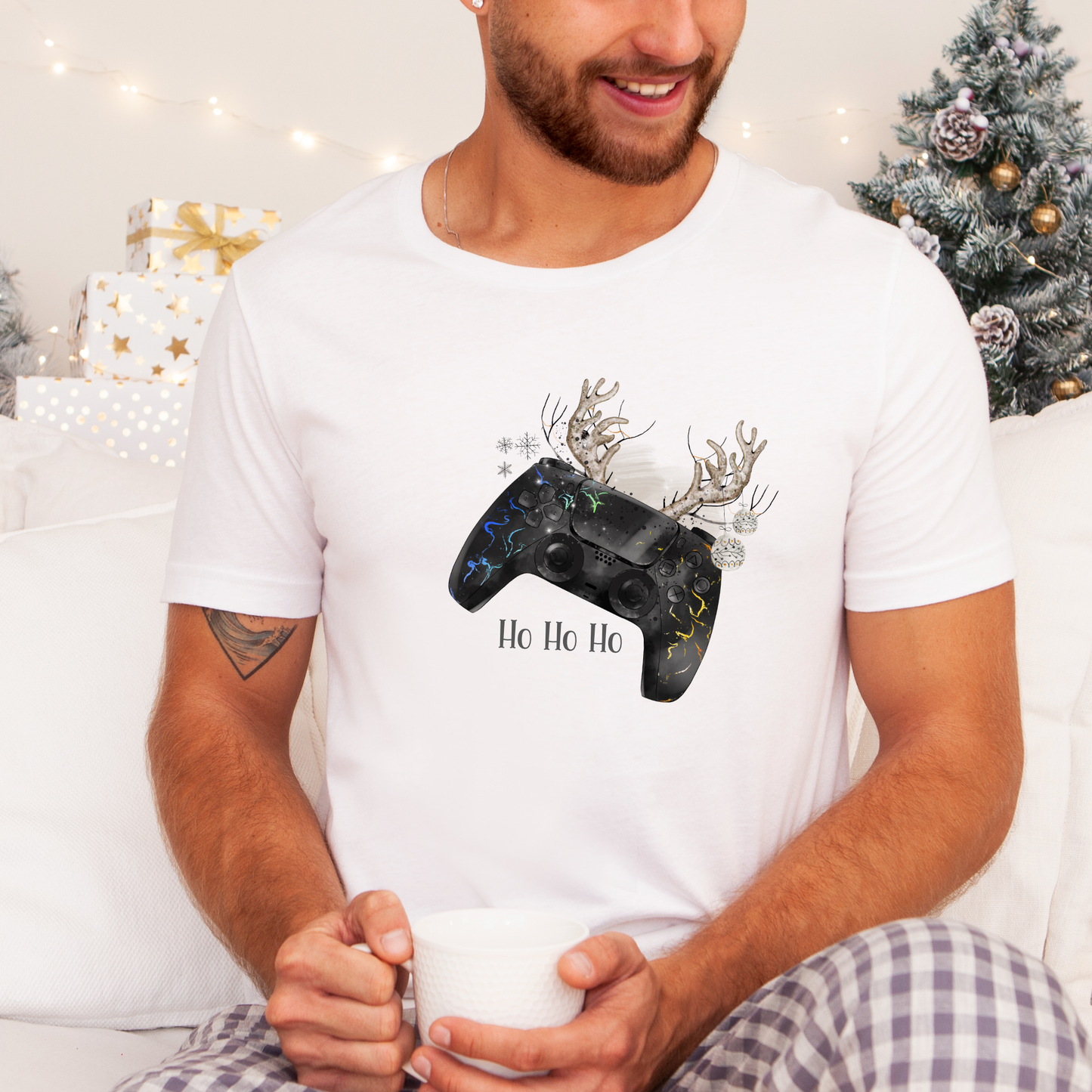 Christmas Gaming Controller With Antlers