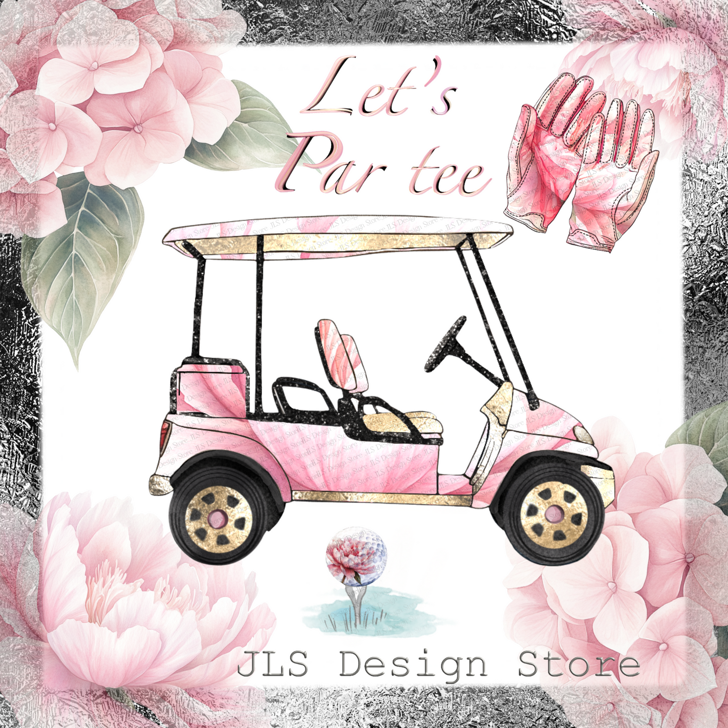 Lady Golfer Clipart Set