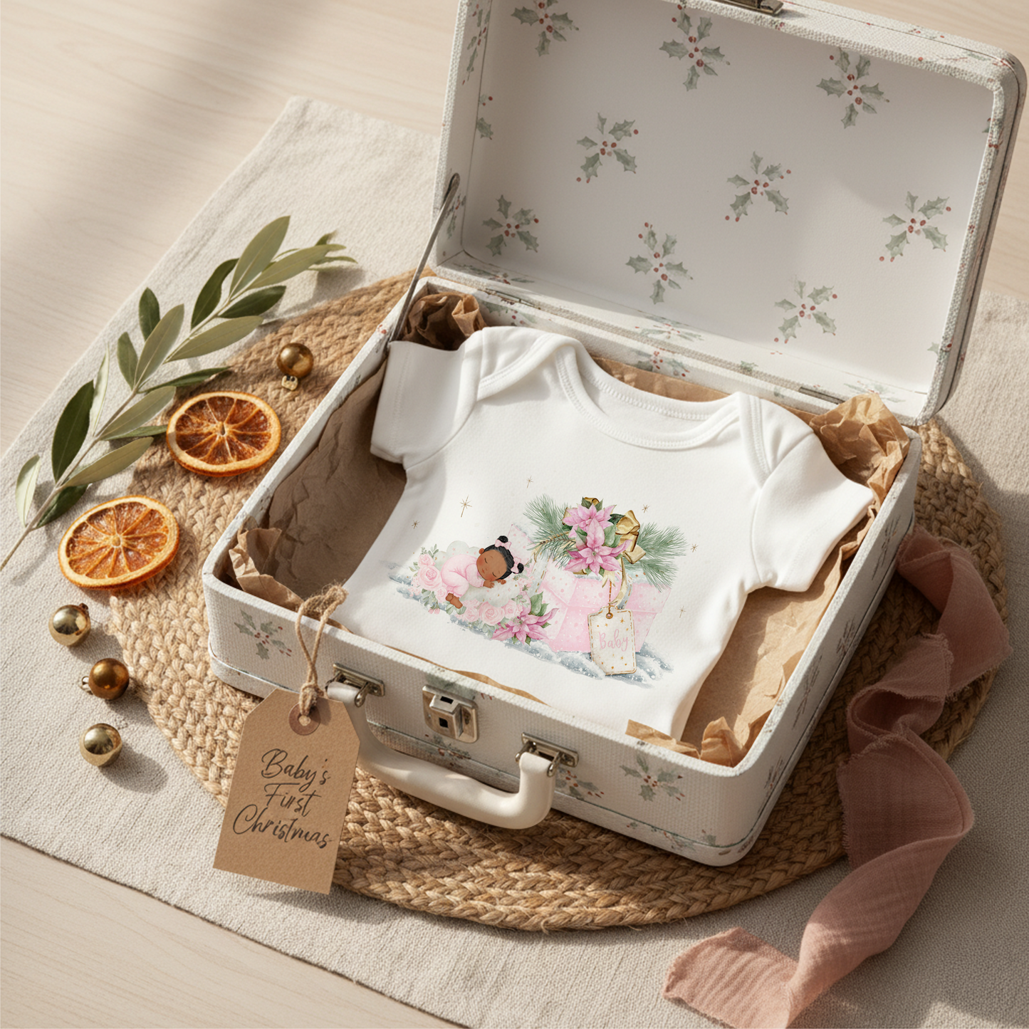 Baby Girls 1st Christmas and bonus GIF