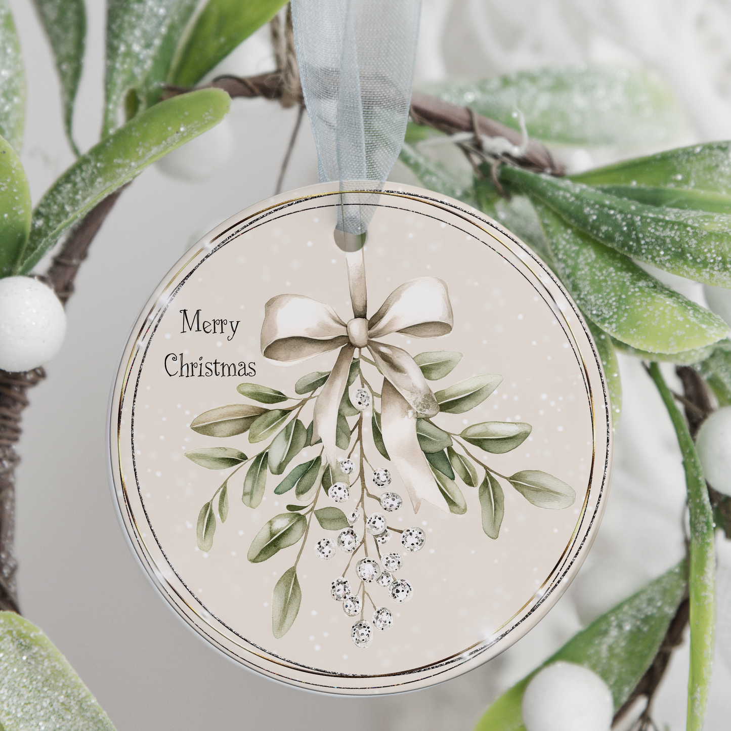 Christmas Sleigh and Mistletoe