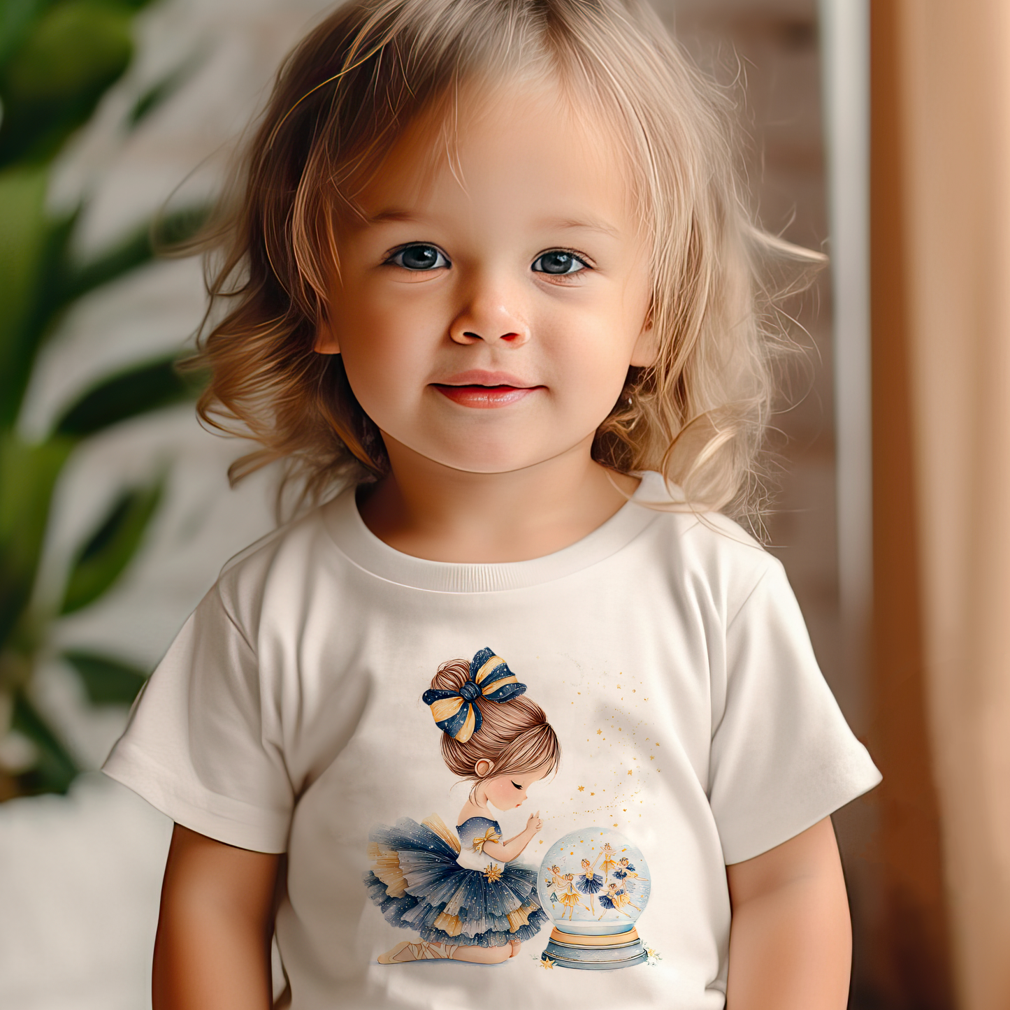 Navy and Gold Snowglobe