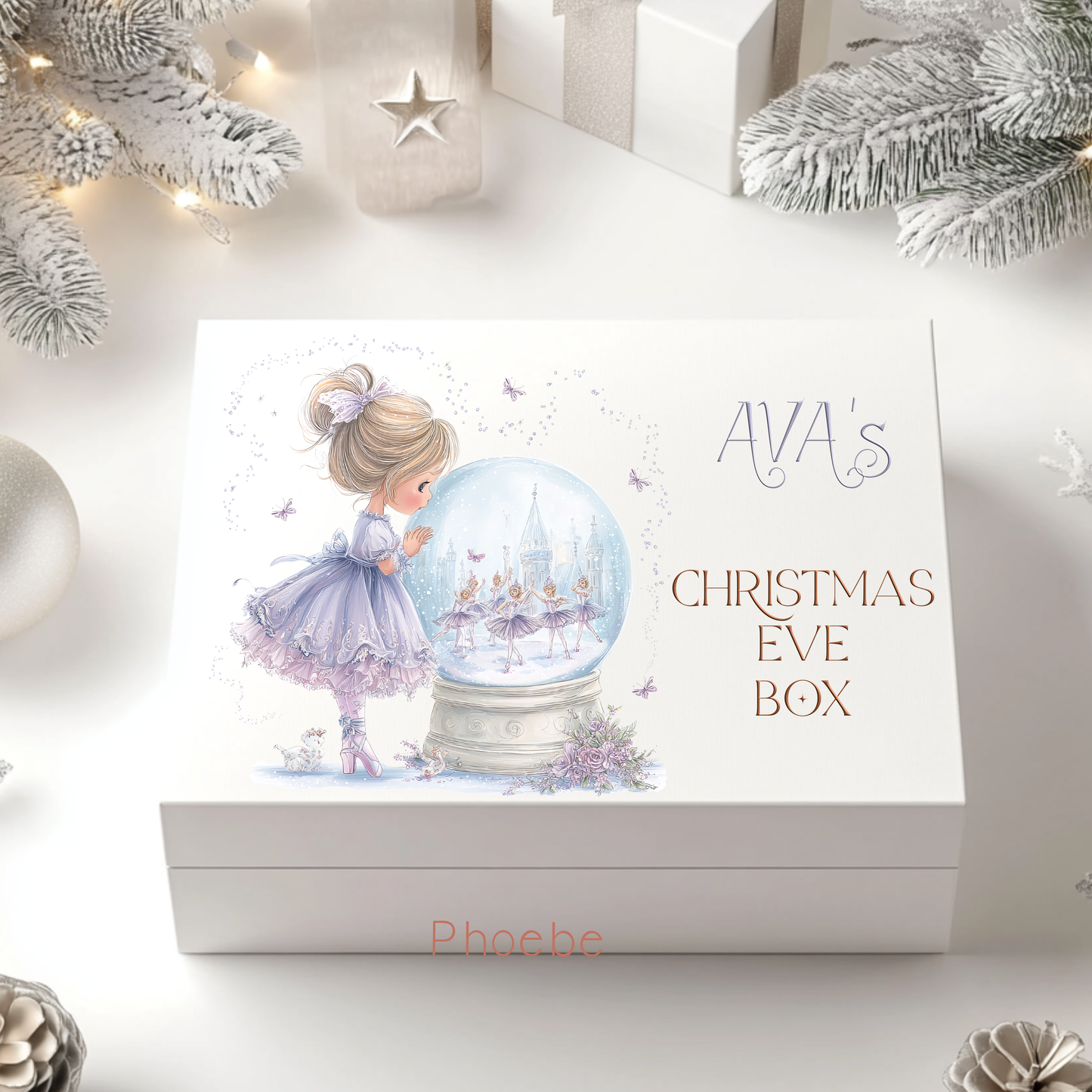 Nutcracker Snowglobe and Little Girl and Pesonalised GIF EXCLUSIVE