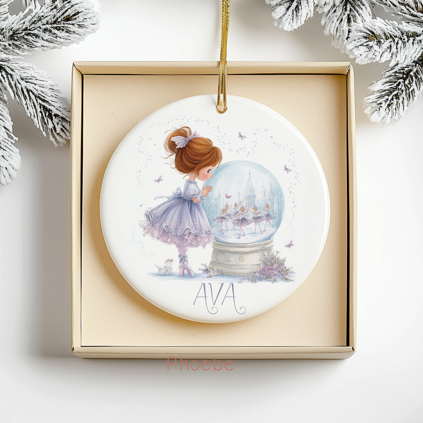 Nutcracker Snowglobe and Little Girl and Pesonalised GIF EXCLUSIVE