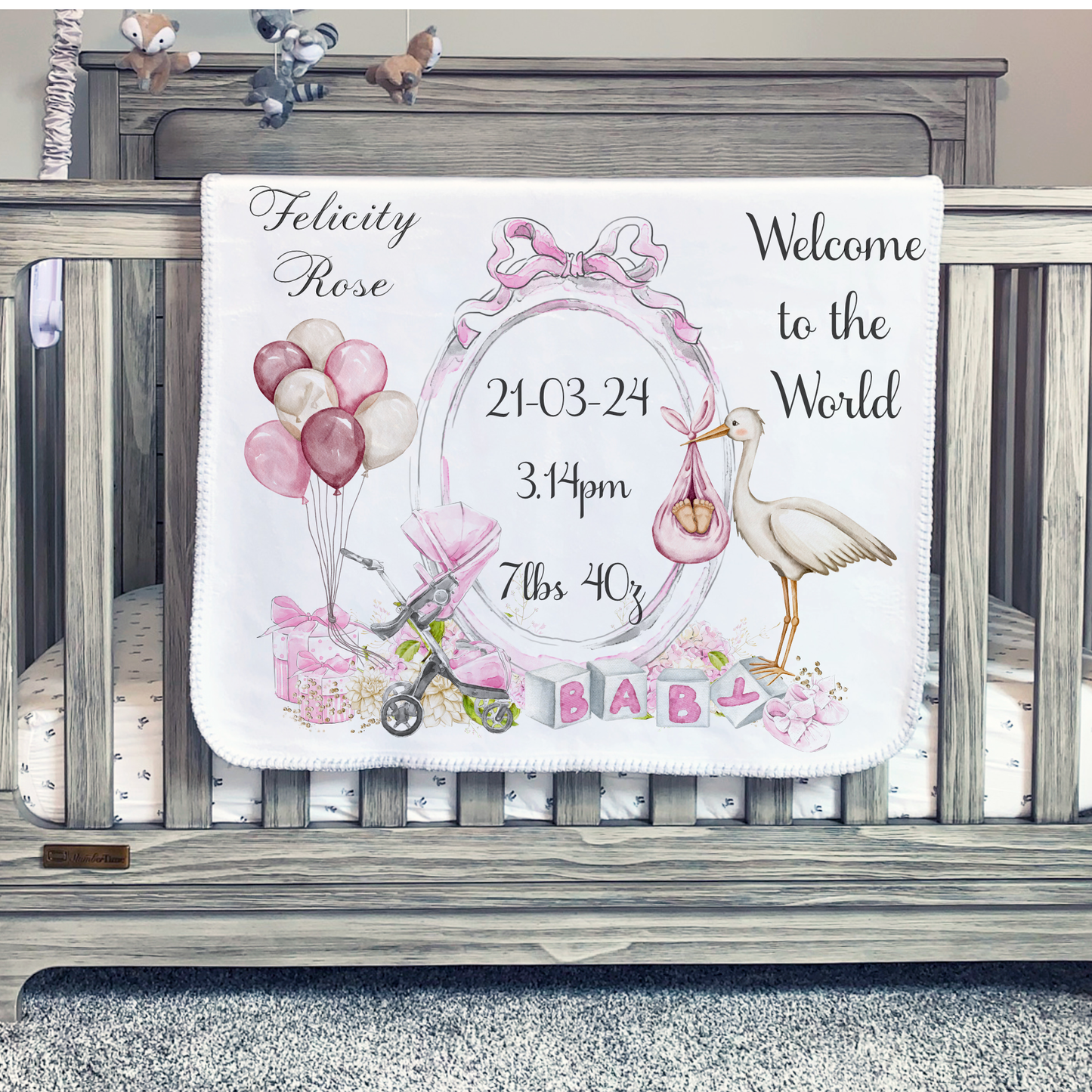 Pink and Blue Baby Frame