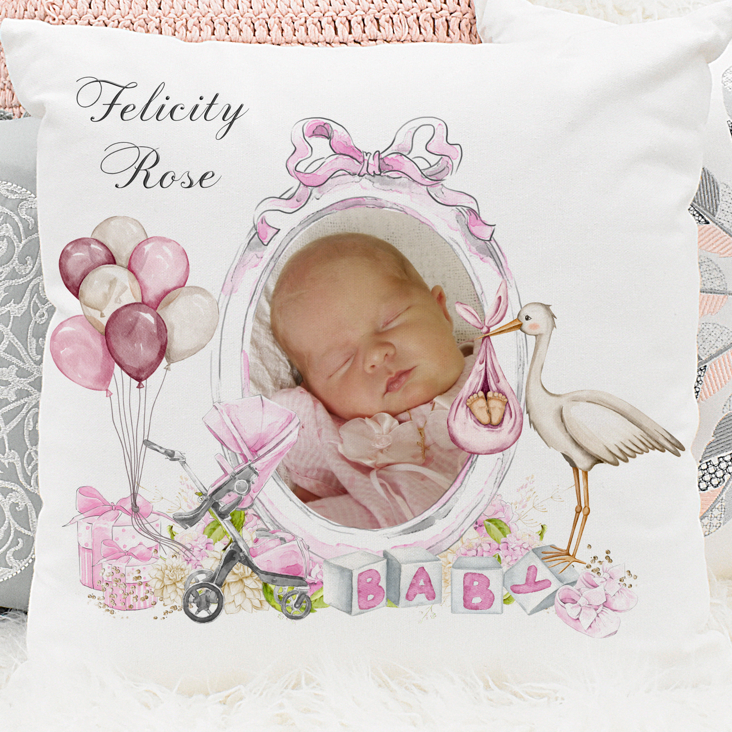 Pink and Blue Baby Frame