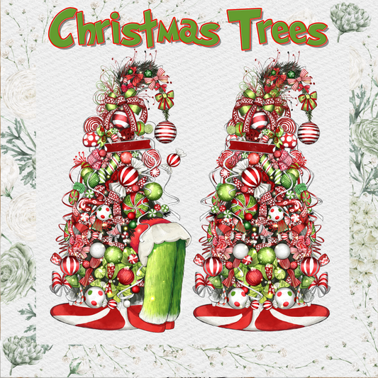 Red and Green Christmas Trees