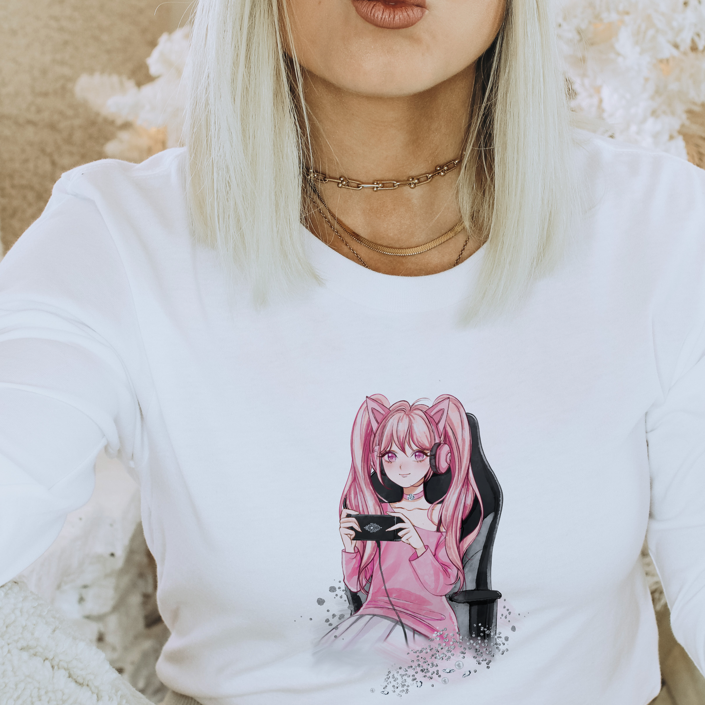 Anime Gamer Girl Digital Design