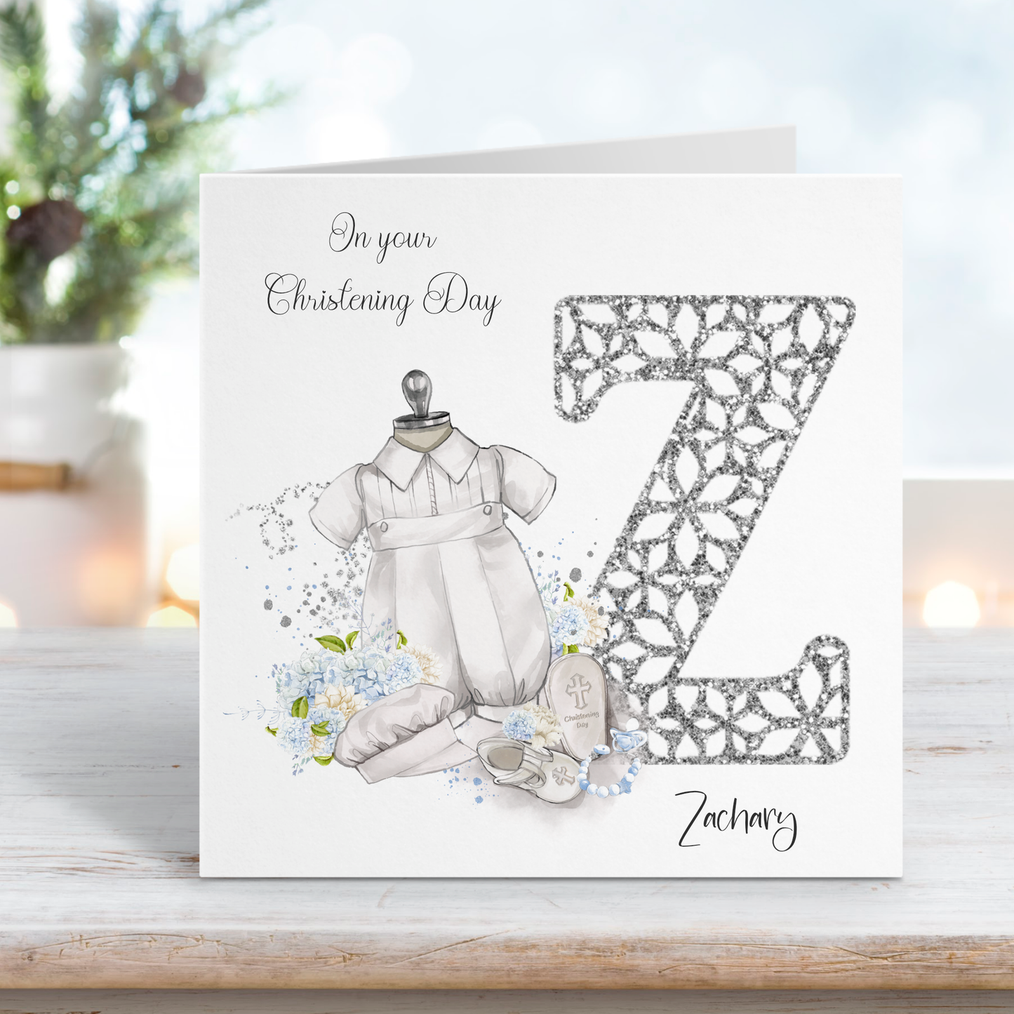 Christening Boy Alphabet Digital Design