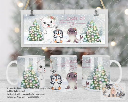 Christmas Mug Wrap Baby Animals