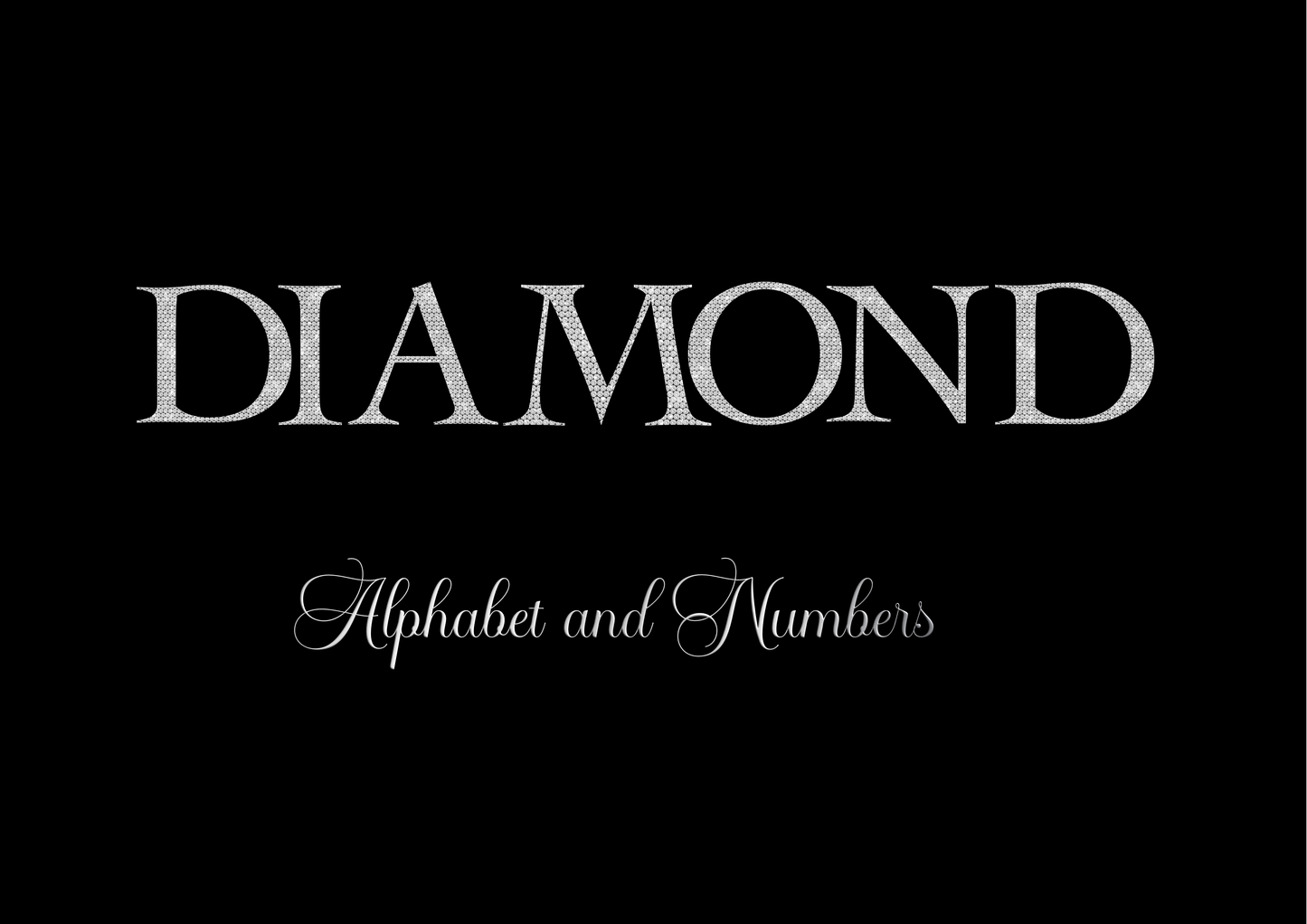 Diamond Alphabet And Numbers