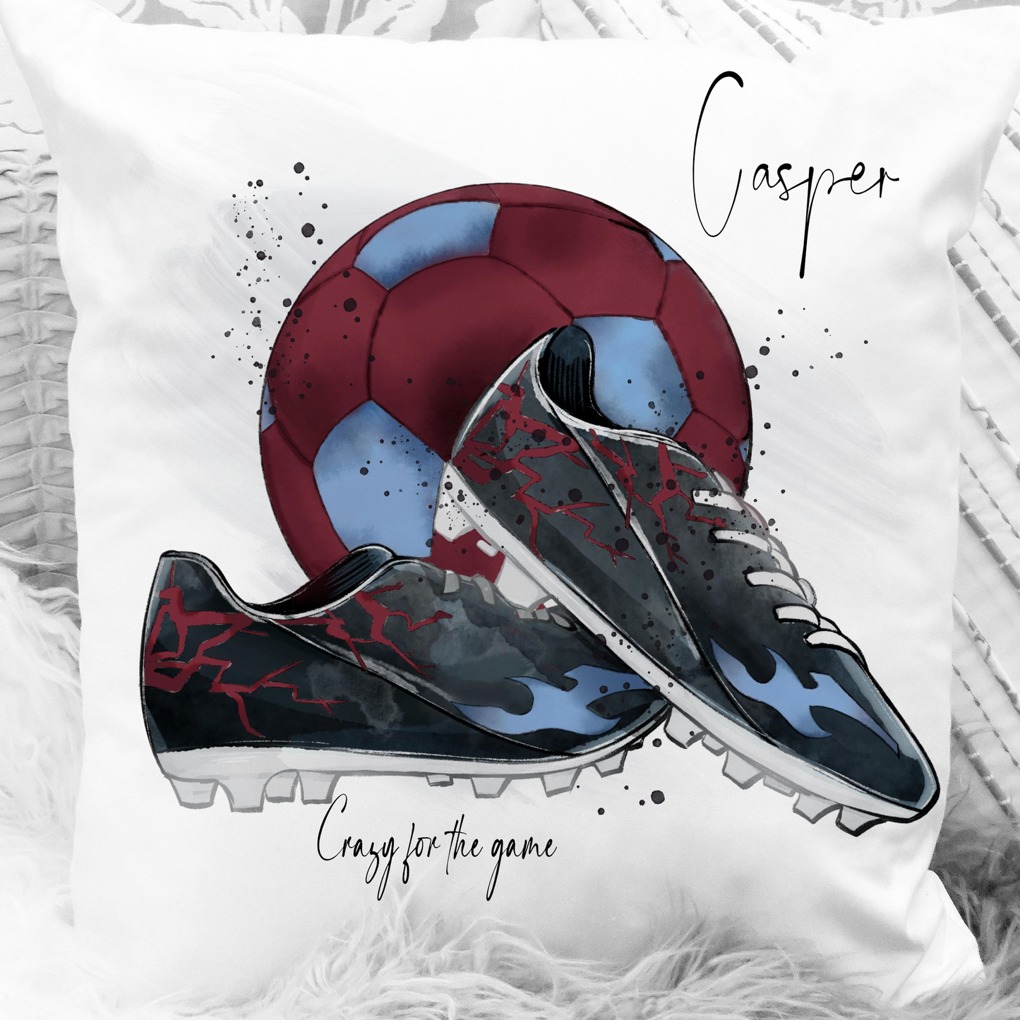 Football Claret & Blue Design