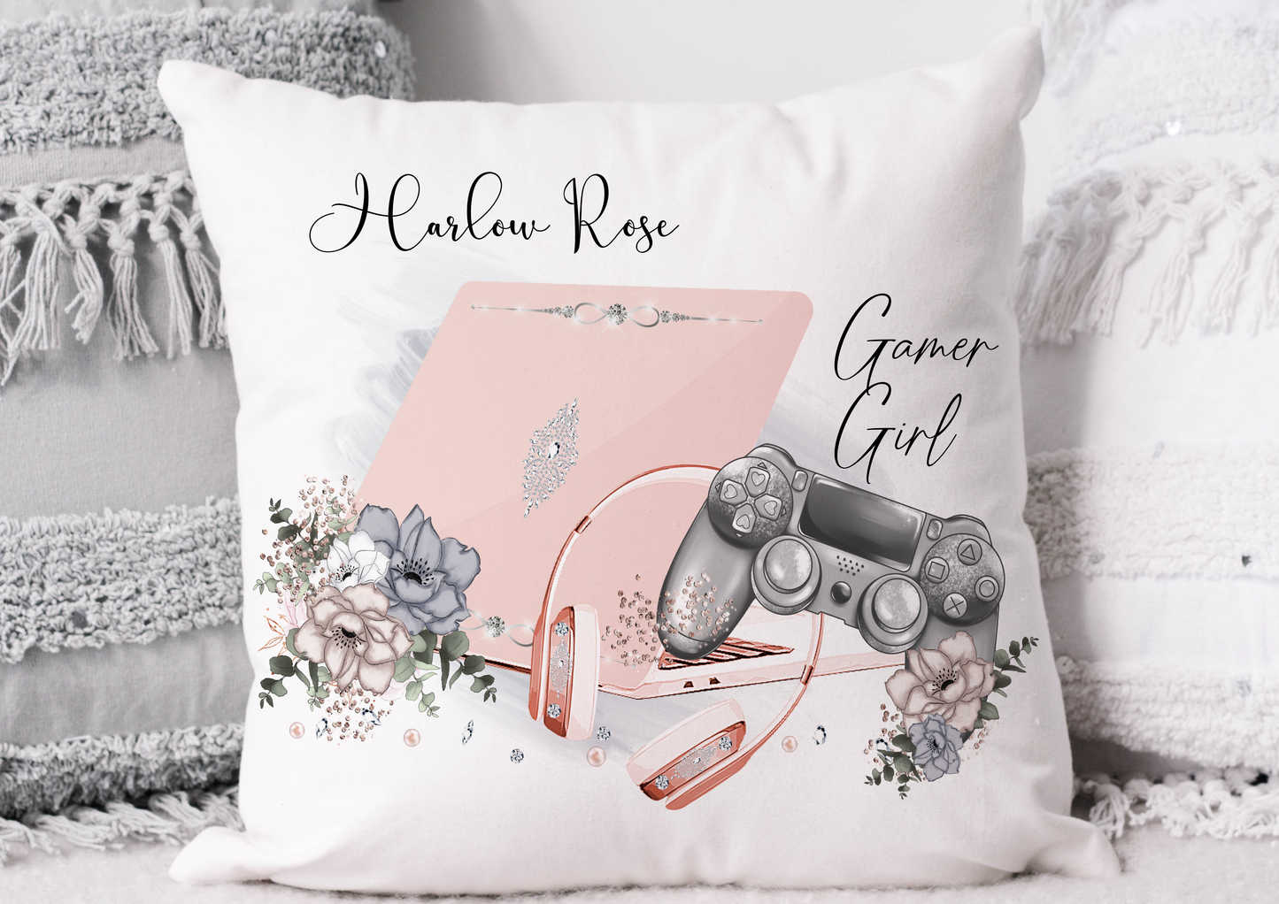 Gamer Girl Rosegold and Silver